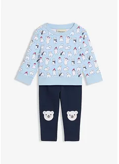 Sweat-shirt et legging bébé 100% coton (ens. 2 pces), bonprix Sweat-shirt et legging bébé 100% coton (ens. 2 pces), bonprix