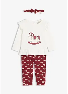 T-shirt manches longues, legging er bandeau 100% coton (ens. 3 pces), bonprix T-shirt manches longues, legging er bandeau 100% coton (ens. 3 pces), bonprix