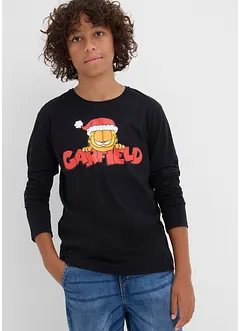 Langarmshirt Garfield mit Weihnachtsmotiv aus reiner Baumwolle, Garfield Langarmshirt Garfield mit Weihnachtsmotiv aus reiner Baumwolle, Garfield