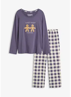 Pyjama mit Flanellhose, bonprix Pyjama mit Flanellhose, bonprix