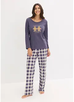Pyjama mit Flanellhose, bonprix Pyjama mit Flanellhose, bonprix