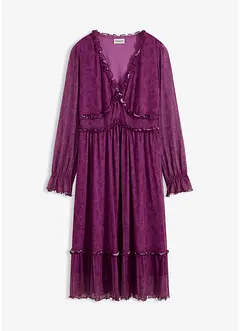 Midi-Jerseykleid aus Mesh, bonprix Midi-Jerseykleid aus Mesh, bonprix
