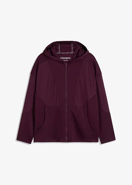 Funktions-Sportjacke mit transparentem Mesh, oversized