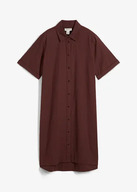 Hemdblusenkleid aus reiner Baumwolle