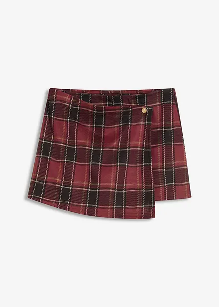 Kurzer Skort mit Schmuck-Knopf