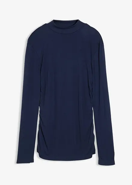 Rippshirt mit Raffung