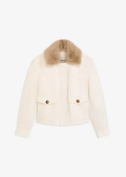 Winterjacke in Wolloptik