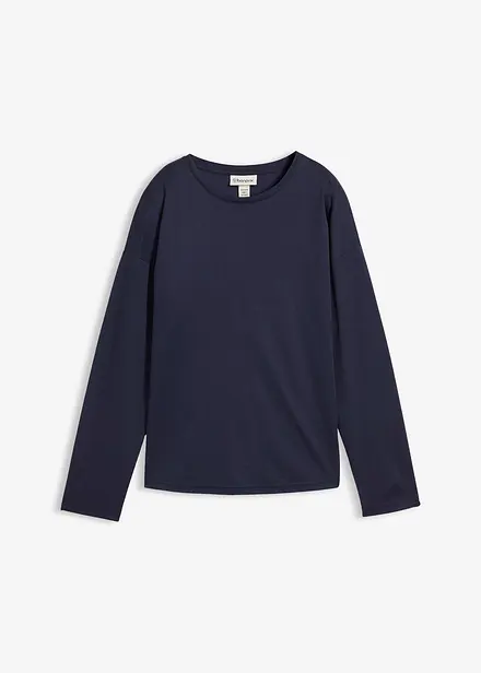 Langarmshirt mit Seidenanteil