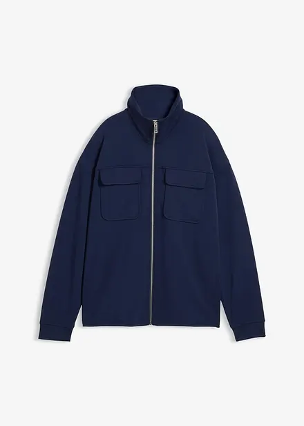 Sweat zippé en matière un peu brillante