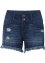 Jeans-Shorts mit Fransensaum, RAINBOW
