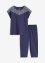 Capri Pyjama aus leichter Baumwolle mit Stickerei, bpc bonprix collection