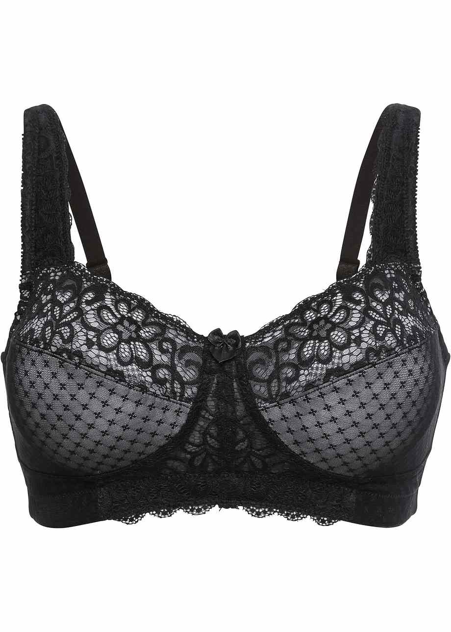 Soutien Gorge De Maintien S Duisant Avec Bretelles Rembourr Es Noir Argent Mat Bon F