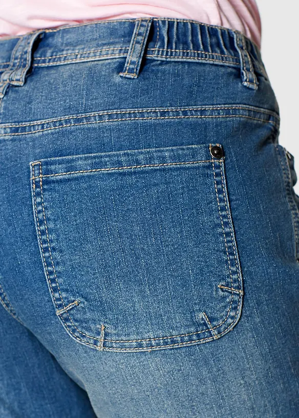 Cargo Jeans, Mid Waist, Stretch, bonprix