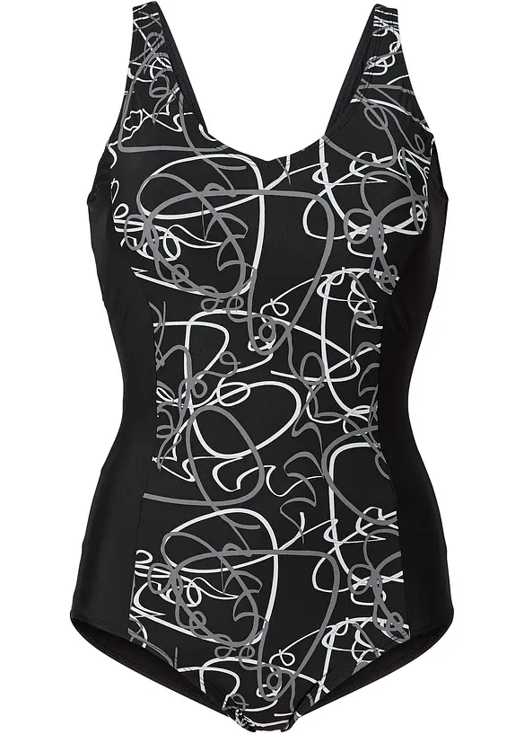 Light Shape-Badeanzug mit V-Ausschnitt, bonprix