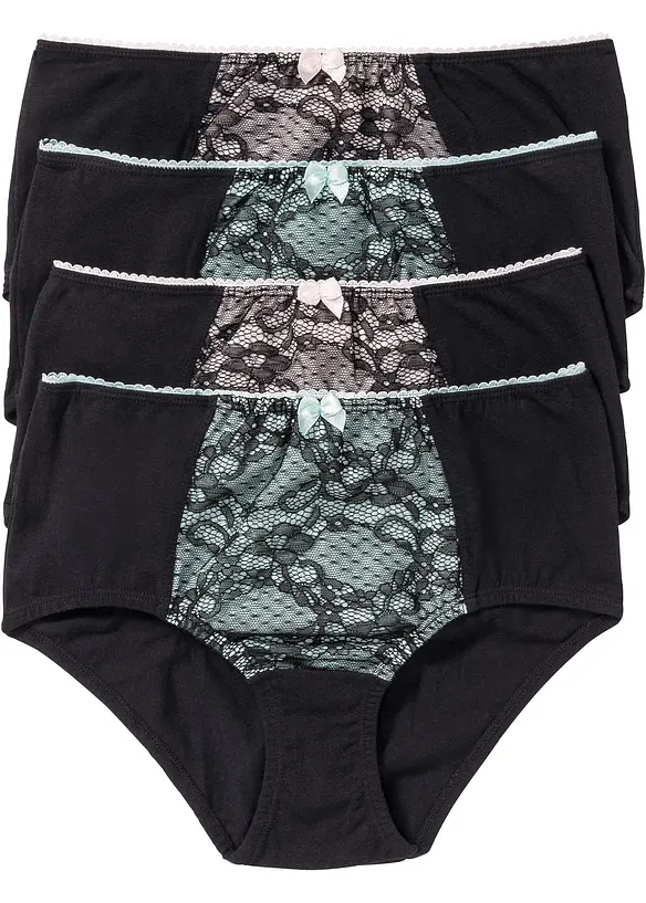 Lot de 4 slips Maxi coton, bonprix