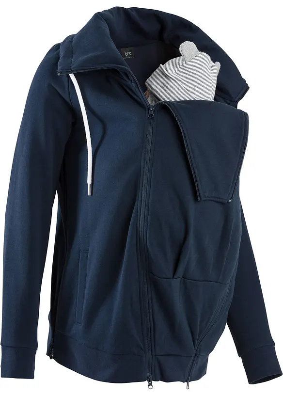 3-in-1 Umstands-Sweatjacke und Tragejacke, bonprix