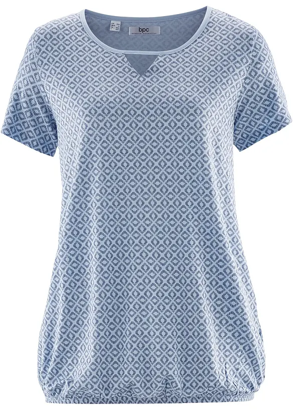 T-shirt à base élastiquée, manches courtes, bonprix
