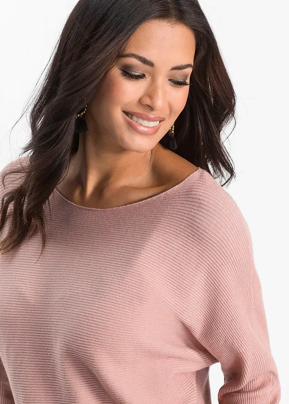 Pull oversize côtelé, bonprix