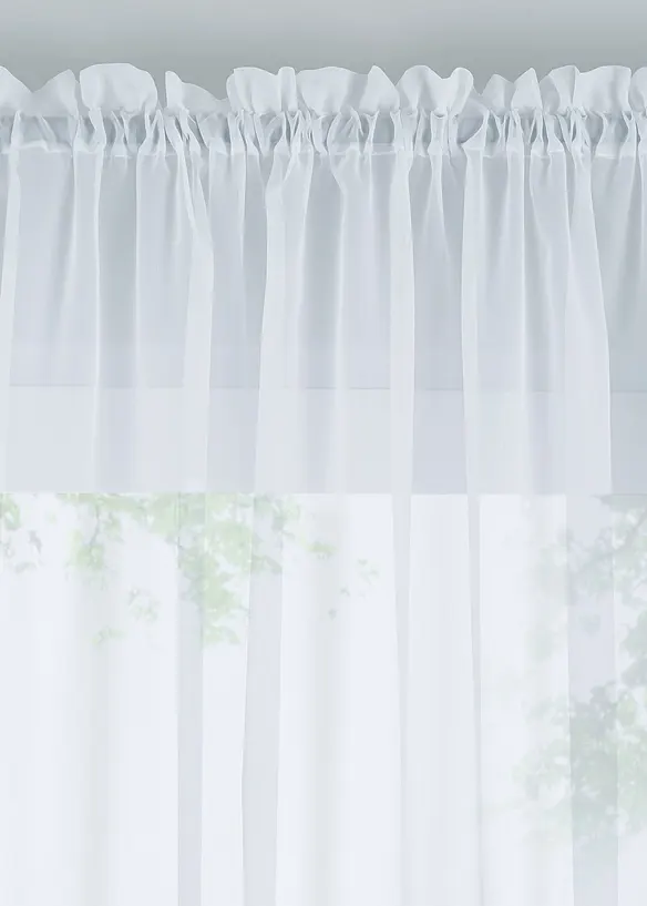 Gardine mit Stickerei inkl. Raffhalter (1er Pack), bonprix