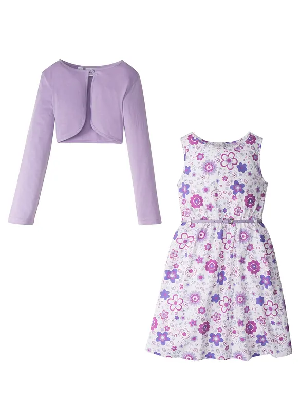 Robe + ceinture + boléro (ens. 3 pces), bonprix