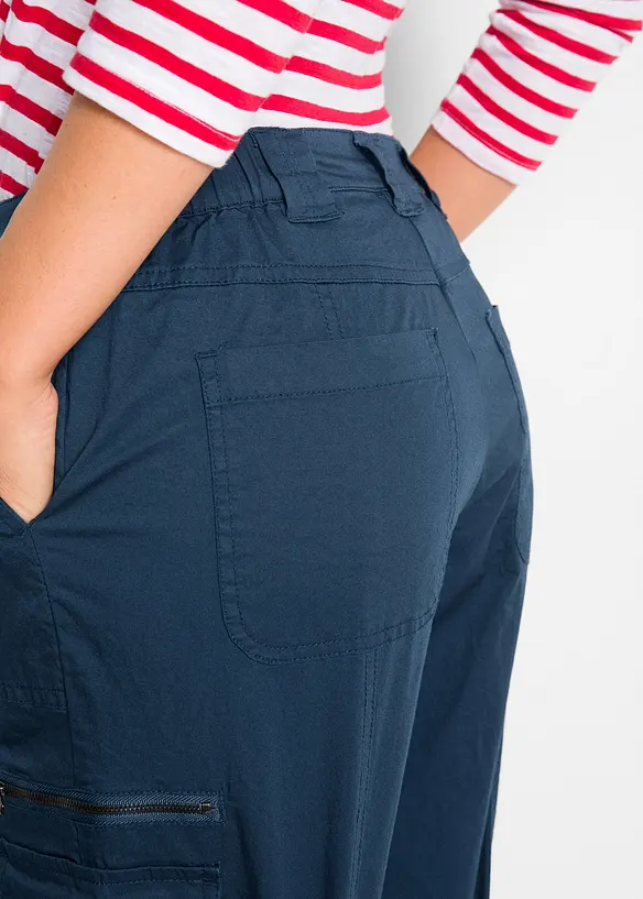 Cargo Jeans aus Baumwolle, Mid Waist, bonprix