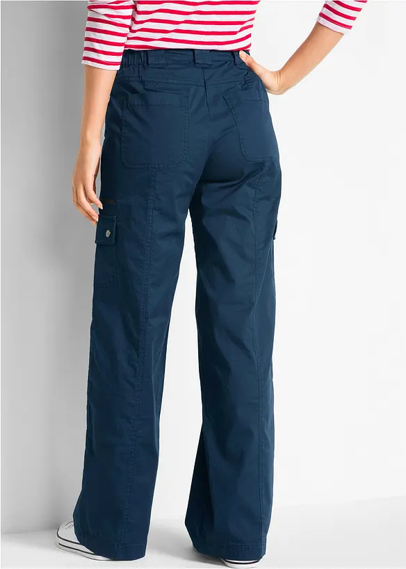 Cargo Jeans aus Baumwolle, Mid Waist, bonprix