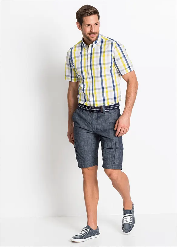 Loose Fit Cargo-Bermuda aus reiner Baumwolle, bonprix