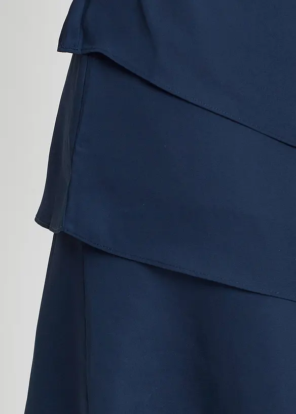 Minikleid im Lagen-Look mit dekorativem Accessoire, bonprix