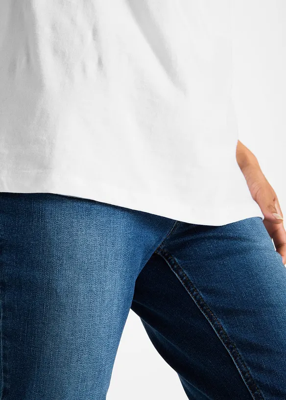 Baumwoll Shirt mit Spitze, Kurzarm, bonprix