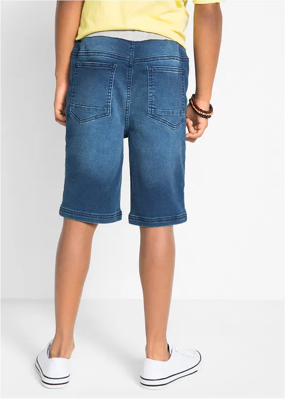 Bermuda en molleton aspect jean, Regular, bonprix