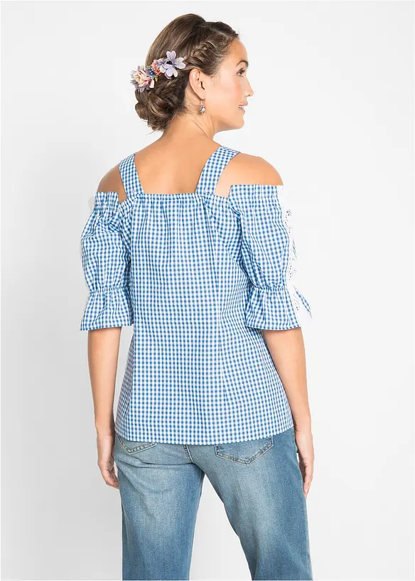 Blouse bavaroise à manches 1/2, bonprix