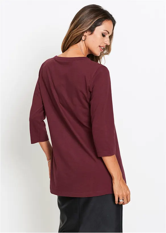 T-shirt long 100% coton, bonprix