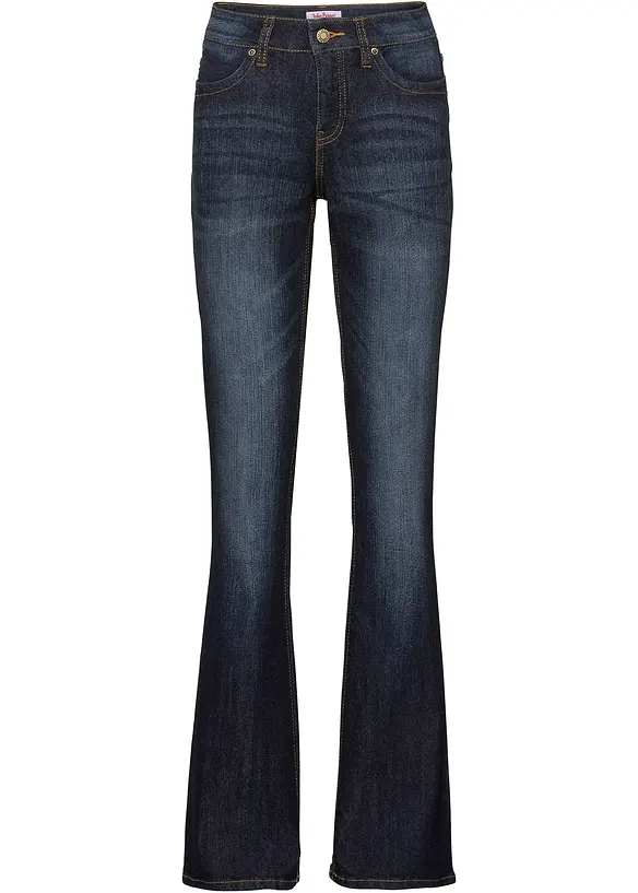 Jean bootcut taille mi-haute et confortable, bonprix