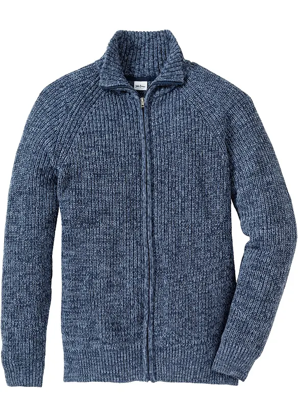 Grobstrickjacke mit Rippstruktur und Baumwolle, bonprix