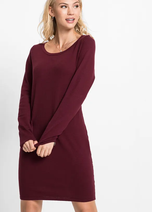 Strickkleid mit legerem Schnitt, bonprix