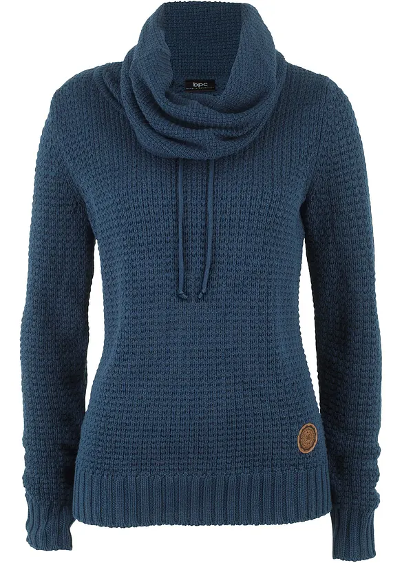 Pull à col roulé avec cordons, bonprix