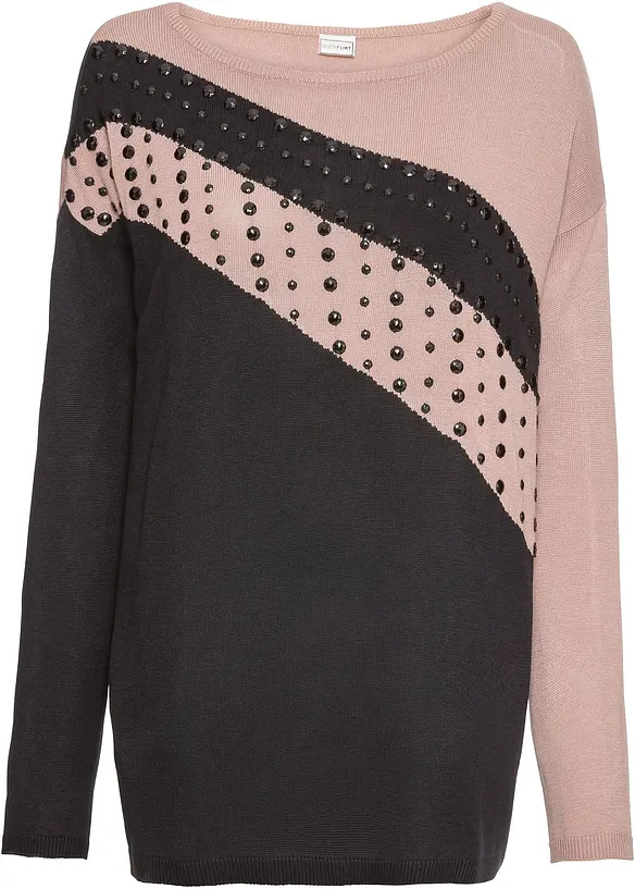 Pull long avec application, bonprix