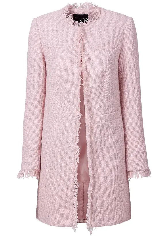 Blazer long en maille bouclée, bonprix