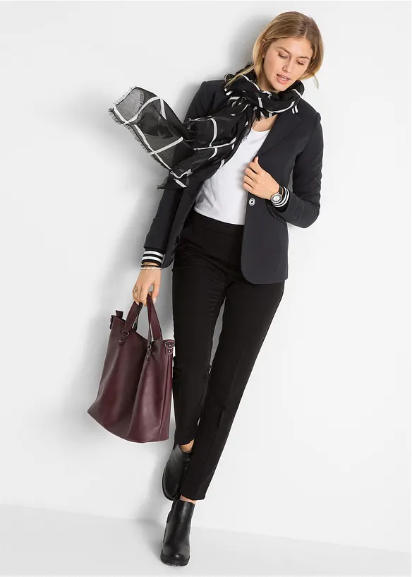 Blazer en coton à détails rayés, bonprix