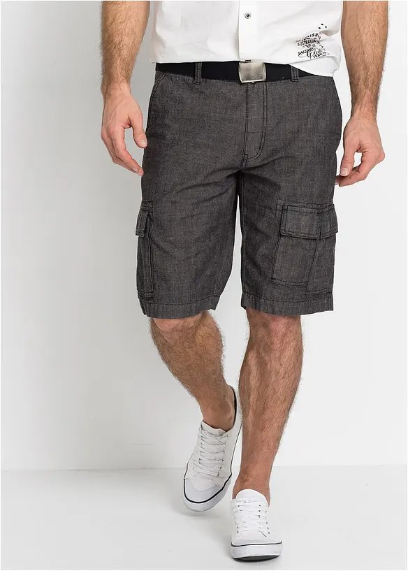 Bermuda cargo loose, 100% coton, bonprix