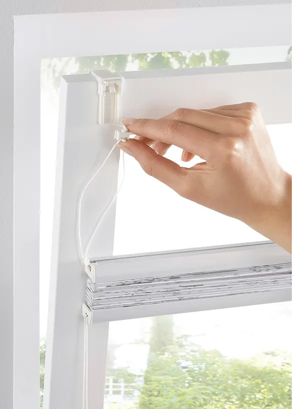 Store plissé motif rameaux, bonprix