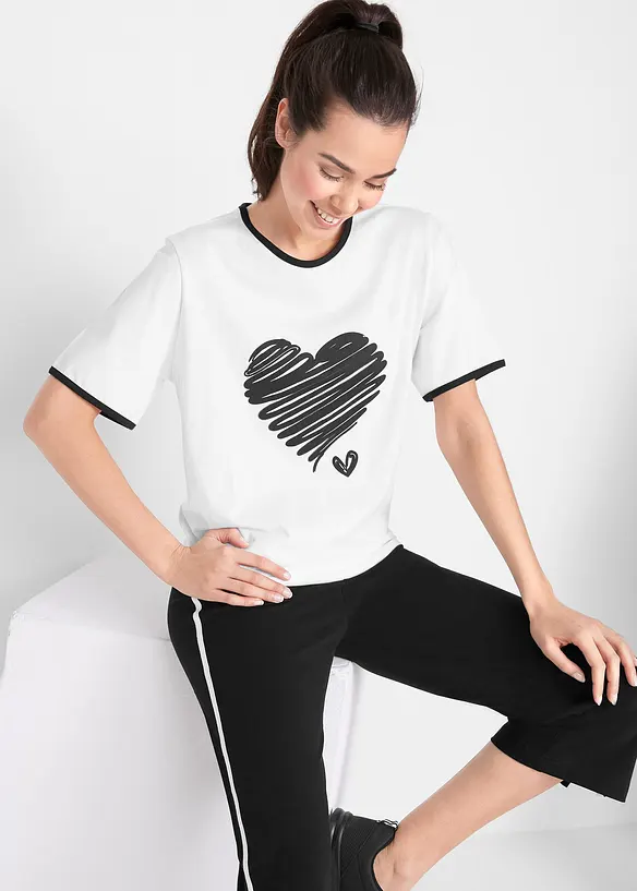 Lot de 2 T-shirts longs, bonprix