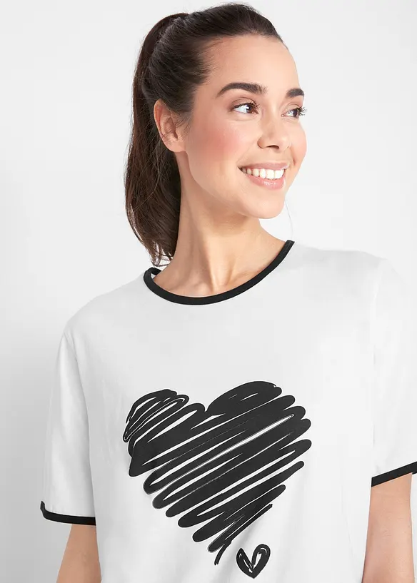 Lot de 2 T-shirts longs, bonprix