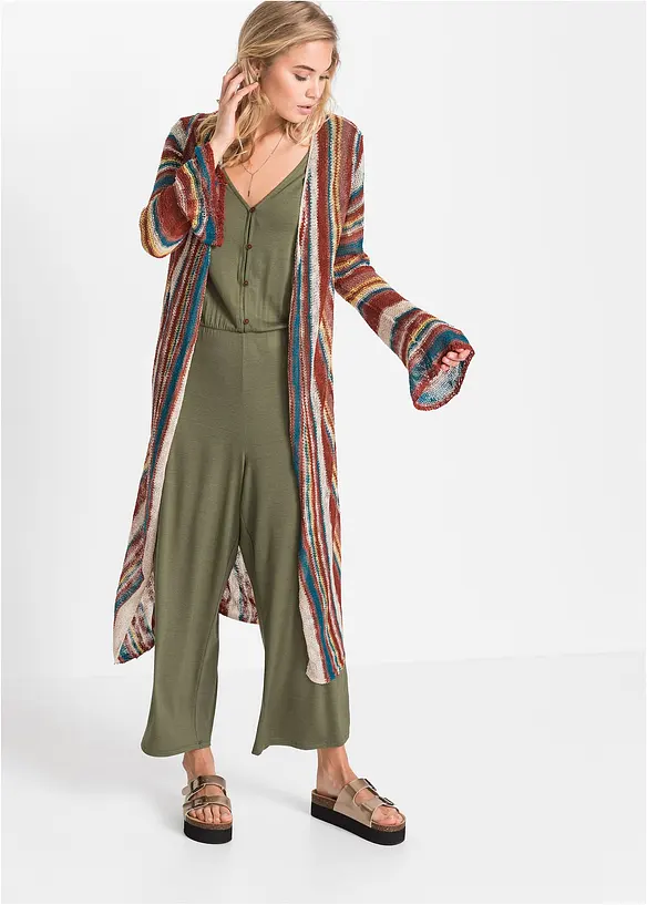 Manteau en maille à rayures, bonprix