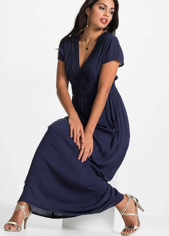 Maxikleid aus fließender Viskose, bonprix