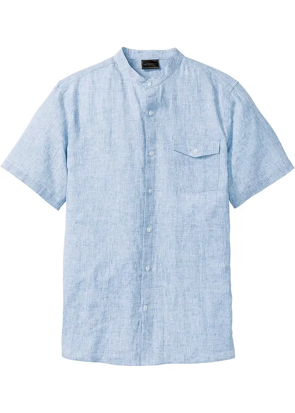 Chemise manches courtes avec lin, bonprix