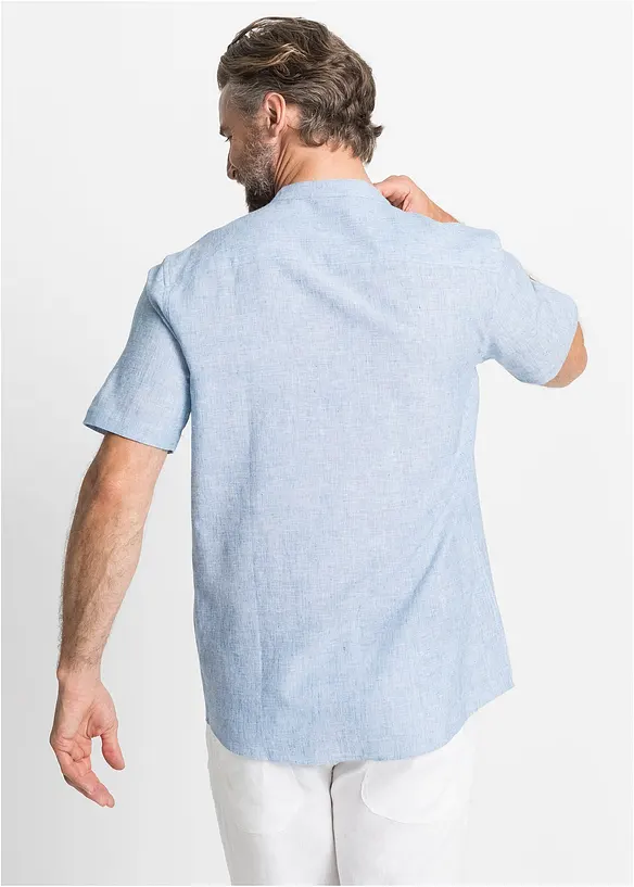 Chemise manches courtes avec lin, bonprix