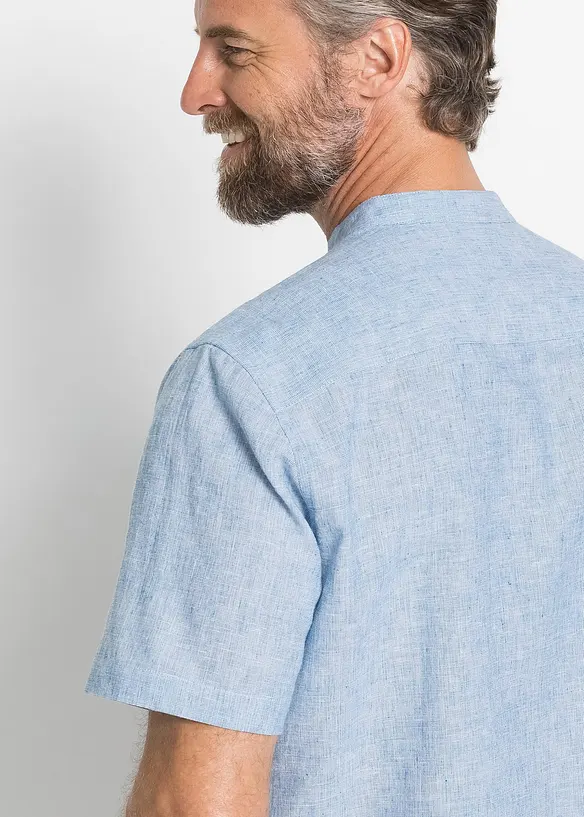 Chemise manches courtes avec lin, bonprix
