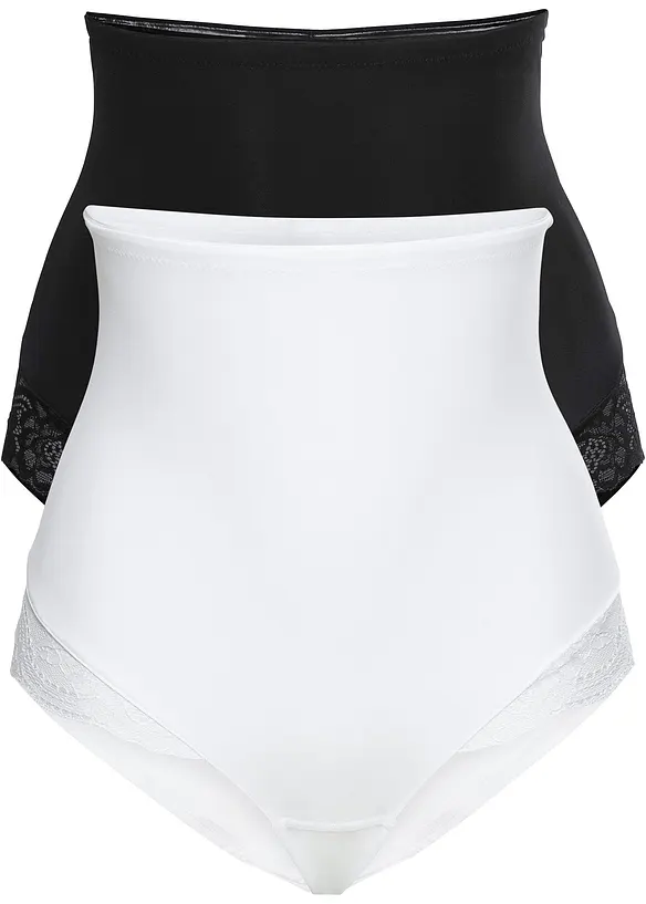 Lot de 2 culottes sculptantes, maintien léger, bonprix