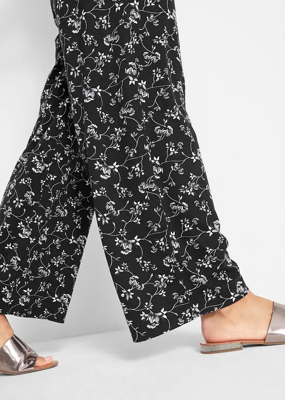 Pantalon palazzo avec tour de taille élastiqué, bonprix